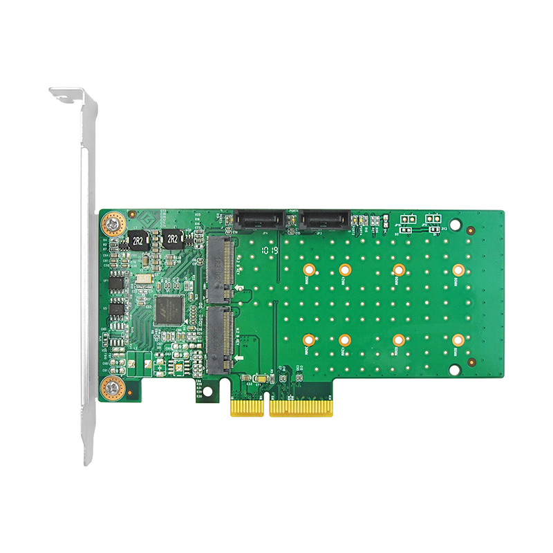 LRST9615-2M2S 6Gb PCIe x4 转 双口M.2 + 双口SATA