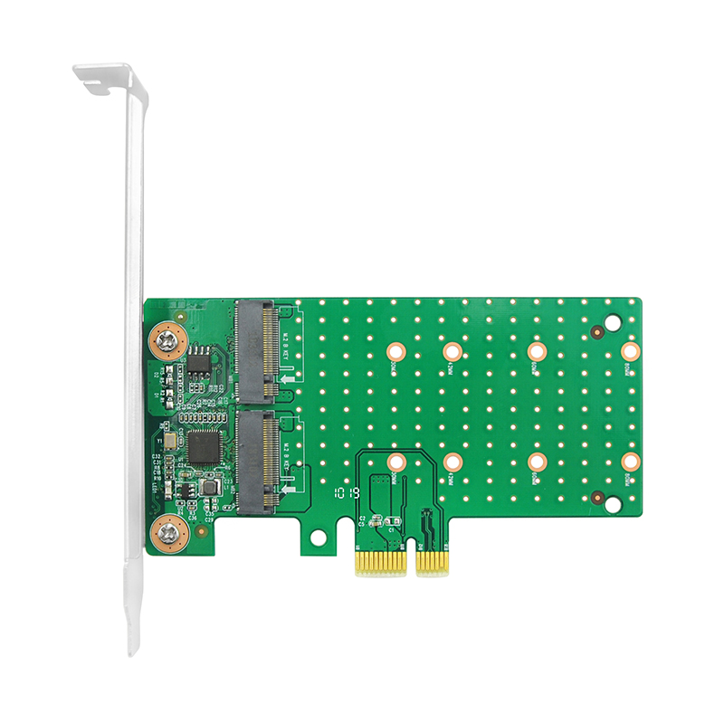 LRST9661-2IT 6Gb/s PCIe x1 to 2-Port M.2 SATA expansion card