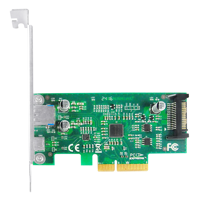 LRSU9A42-AC 10Gb/s PCIe x4 2-Port USB3.1 Adapter