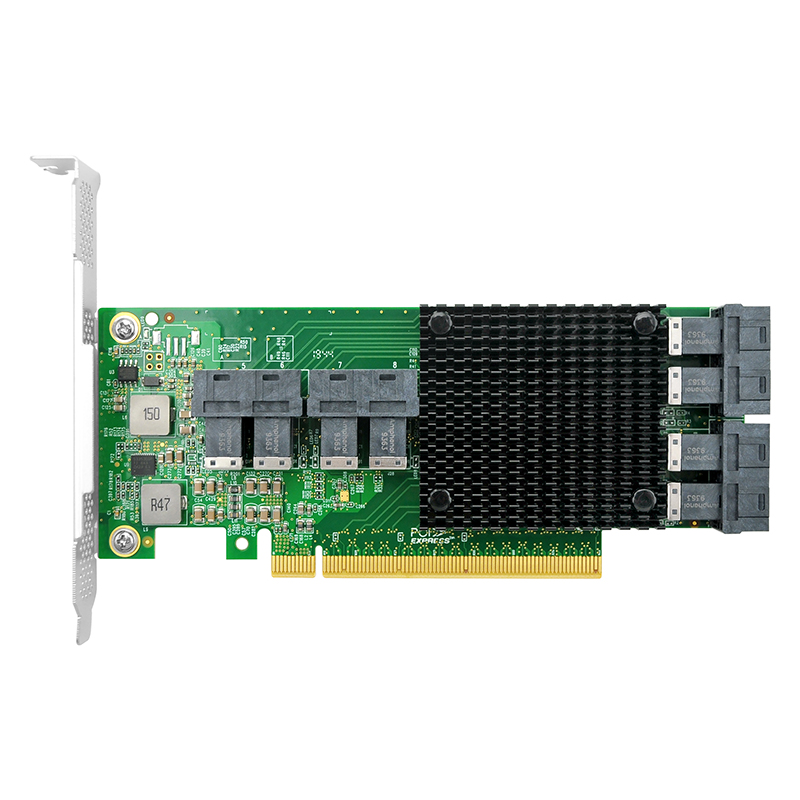PCIe X8 to 4 SAS SFF-8643 connectors PEX Controller PCIe Switch Adapter for U.2 SSD