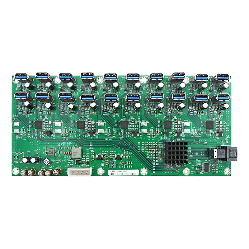 LRSU6A05-20A PCIe x4独立道20口USB3.0转接板