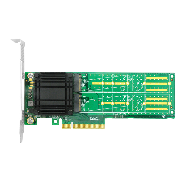 LRNV9524-2I PCIe x8 Dual M.2 NVMe SSD Adapter Card