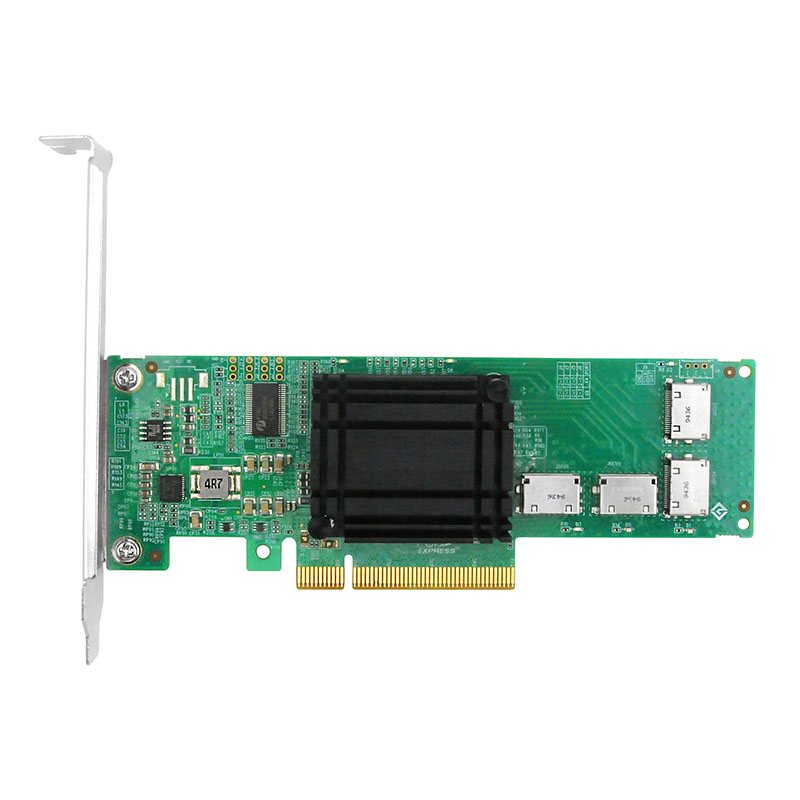 LRNV9224-4I PCIe x8 to 4-Port U.2 Oculink NVMe Adapter