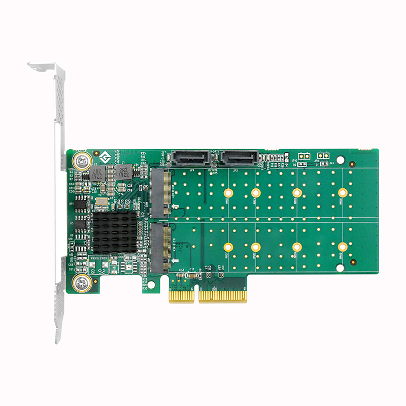 LRST9615-2M2S 6Gb/s PCIe x4 to 2-Port M.2 + 2-Port SATA