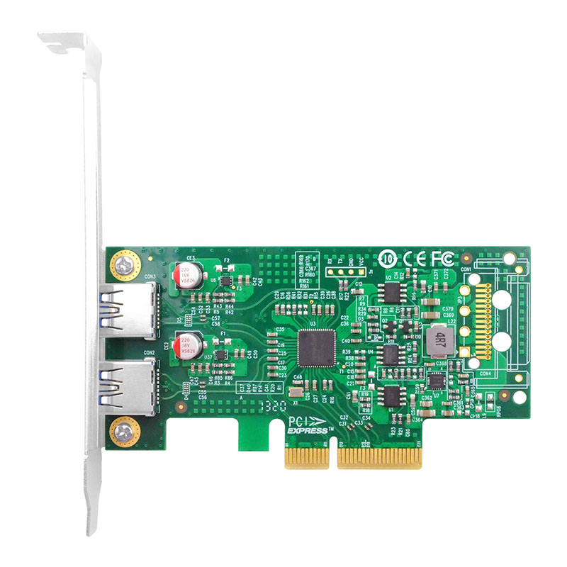 LRSU3A42-2A PCIe x4 转 双口USB3.1 Type 2A