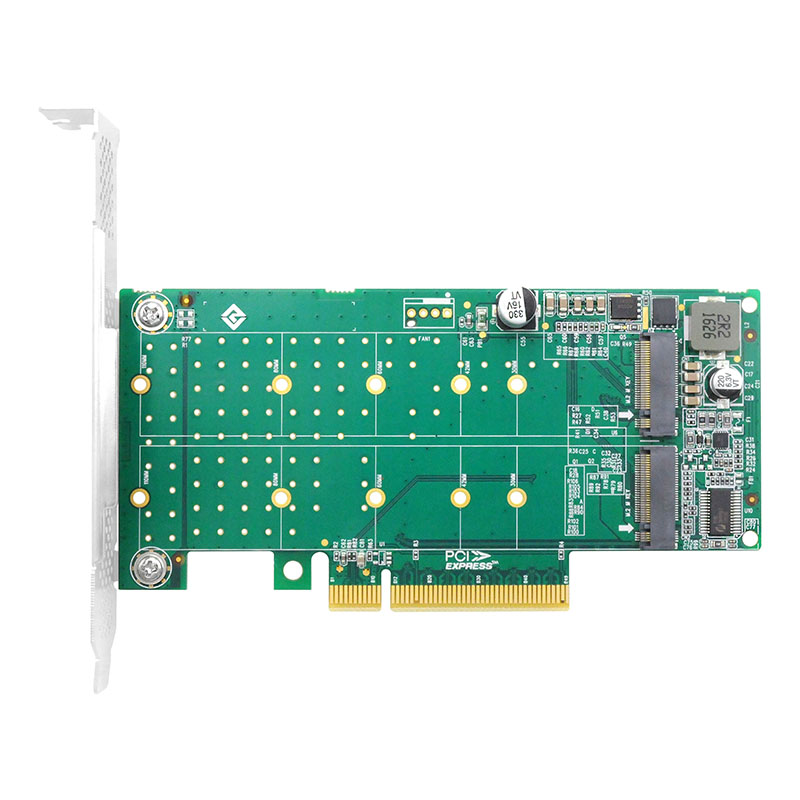 LRNV95N8 PCIe x8 to 2-Port M.2 NVMe Adapter