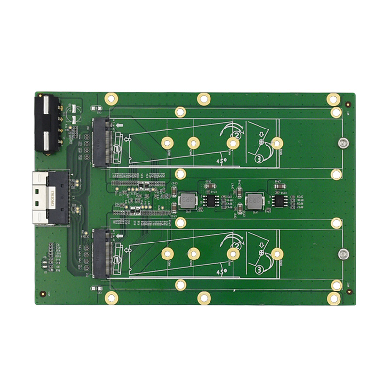 LRFCF512 SFF-8654 to 2 Port M.2 M Key NVMe Adapter Card