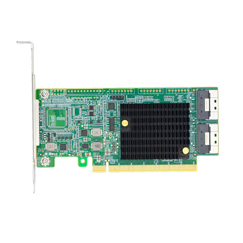 LRNV9F24 PCI Express 4.0 x16 to Two SlimSAS SFF-8654 8i Retimer Adapter