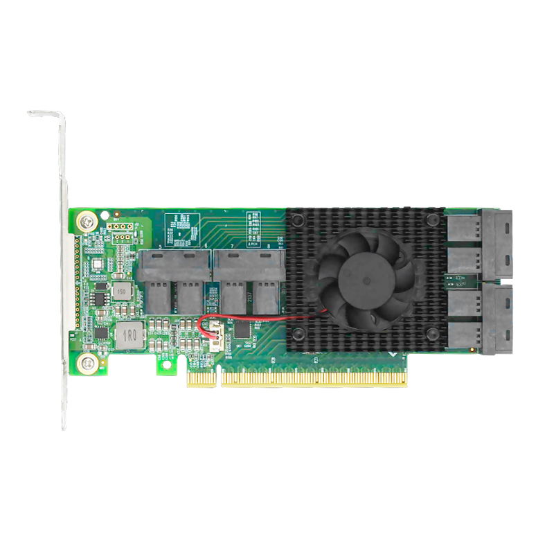 LRNV9348-8I PCI Express x16 to 8 U.2 SFF-8643 NVMe SSD Adapter Card