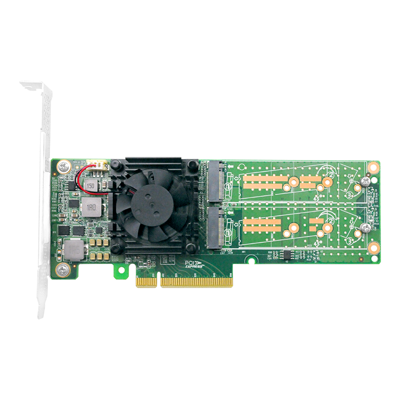 LRNV9547LP-4I PCI Express x 8 to Quad M.2 NVMe SSD Switch Adapter