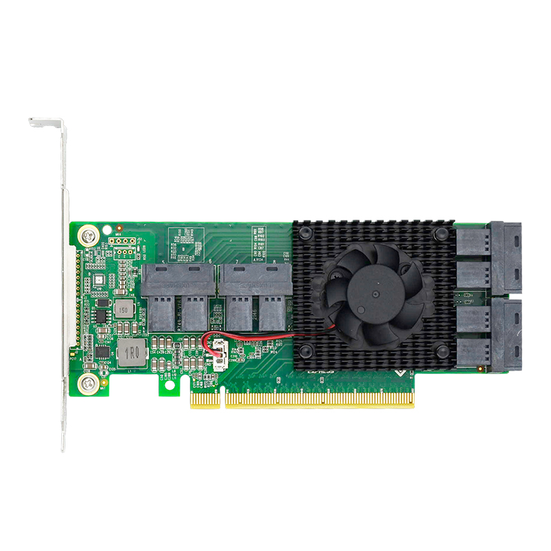 LRNV9349-8I 8 Port U.2 to PCIe x16 SFF-8639 NVMe SSD Adapter