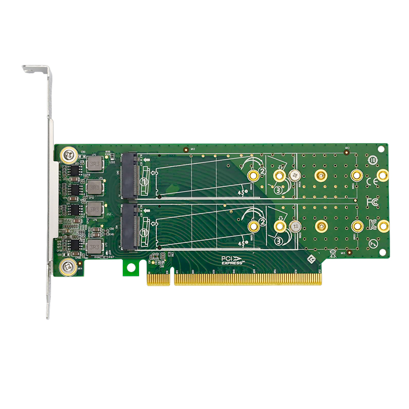 LRNV95NF-L PCIe x16 to 4-Port M.2 NVMe SSD Adapter- Low Profile