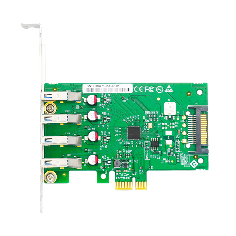 LRSU9A71-4A PCIe x1 四口USB3.0卡