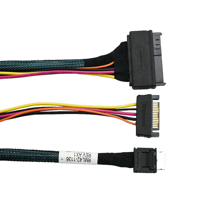 OCuLink(SFF-8611) to SFF-8639 U.2 NVMe Cable(1M)